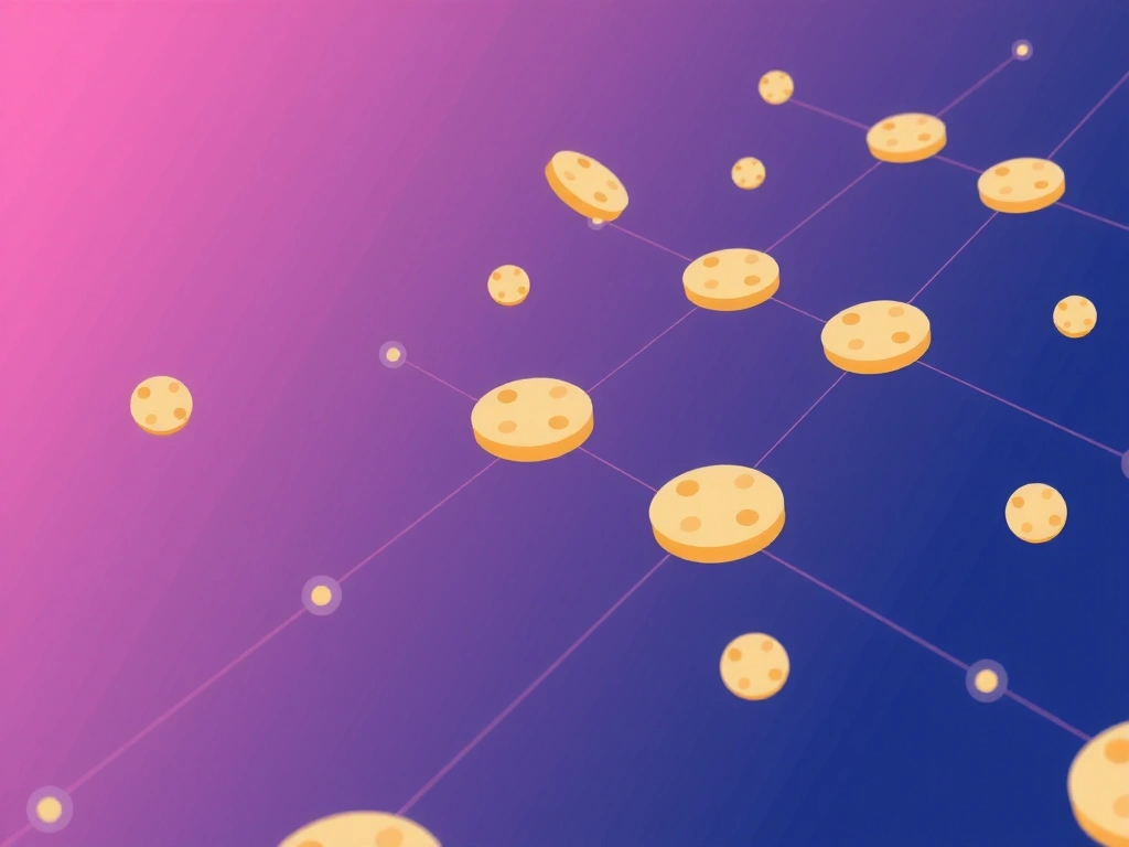 Illustration of digital cookies and data flow