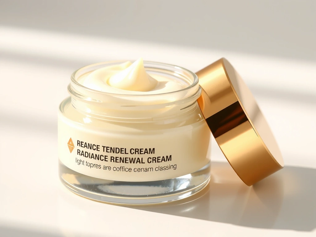 A jar of glowing radiance renewal cream