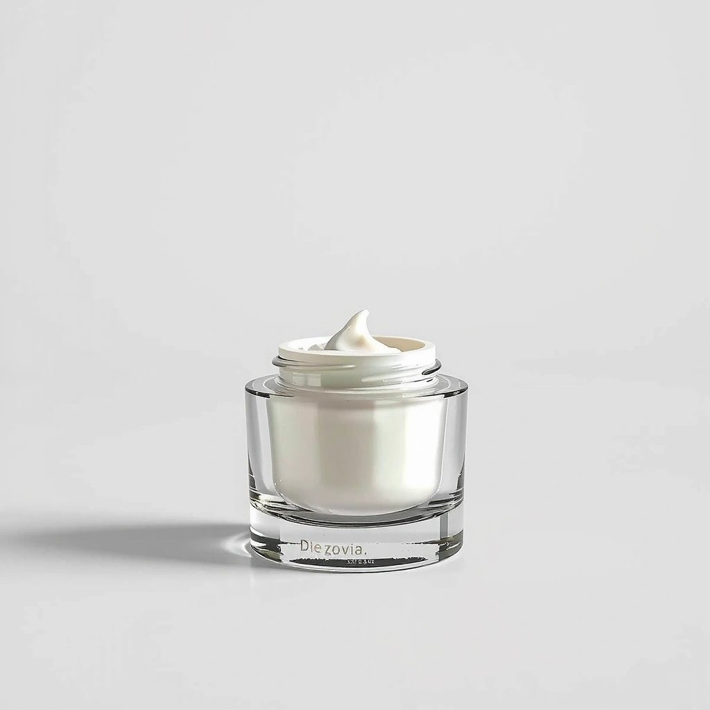 Elegant jar of cream with soft focus background