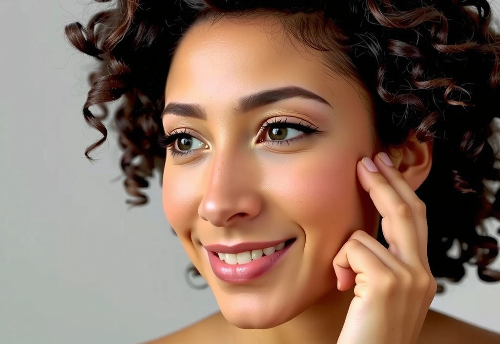 Radiant woman with bright, even skin